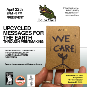 Upcycled Messages for the Earth Through Printmaking | NEC – Northcoast Environmental Center