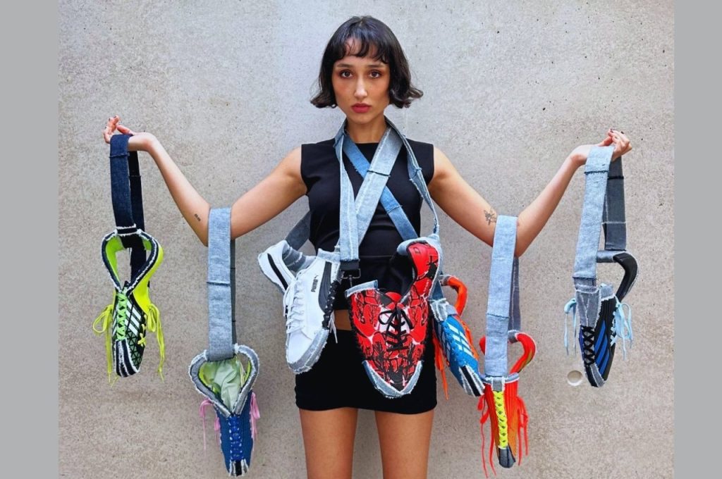 Bibi Bazz collection uses upcycled trainers for eco-friendly, fashionable bags – Yanko Design